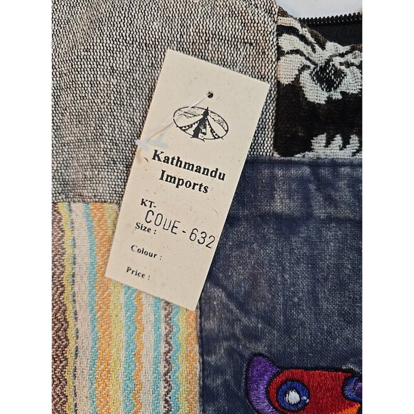 Kathmandu Imports Nepal large shoulder bag hippie boho festival butterfly New - Picture 4 of 14